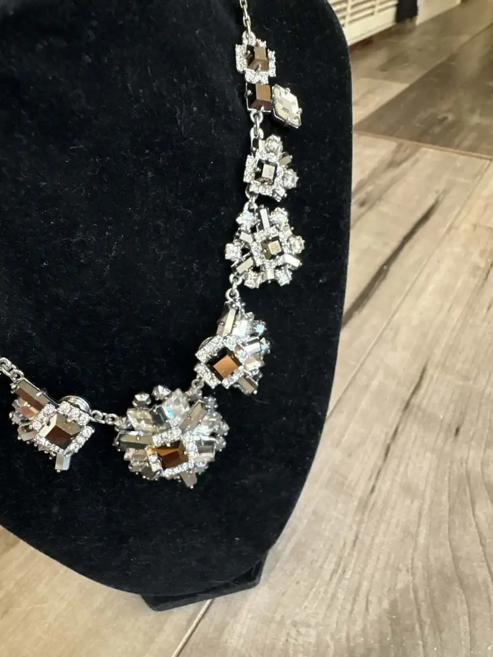 Kate Spade New York Statement Crystal Cluster Bib Necklace
